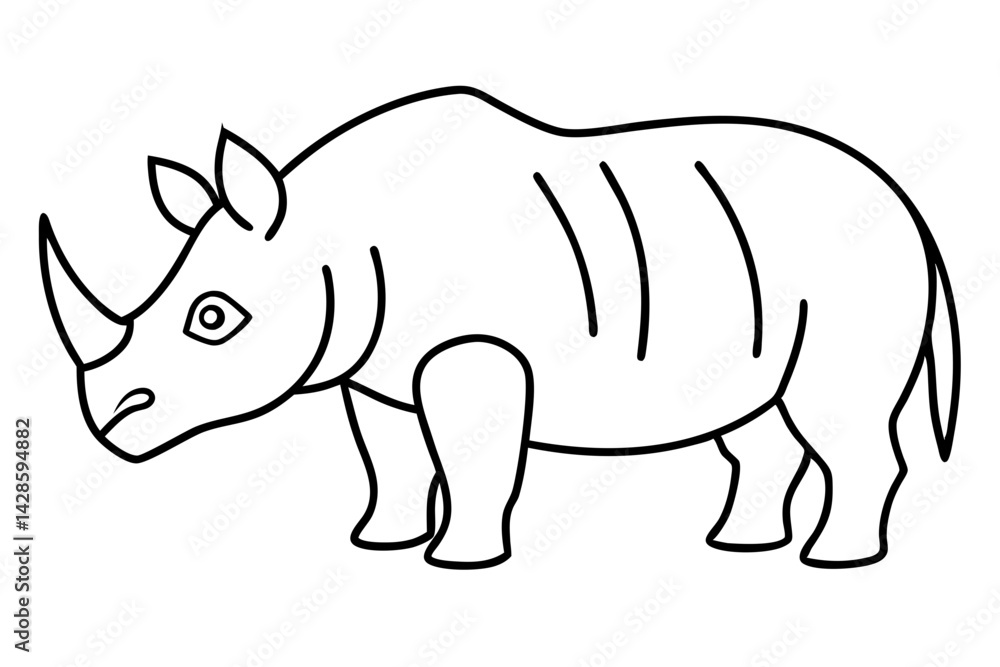 Obraz premium Abstract Rhino Sketch