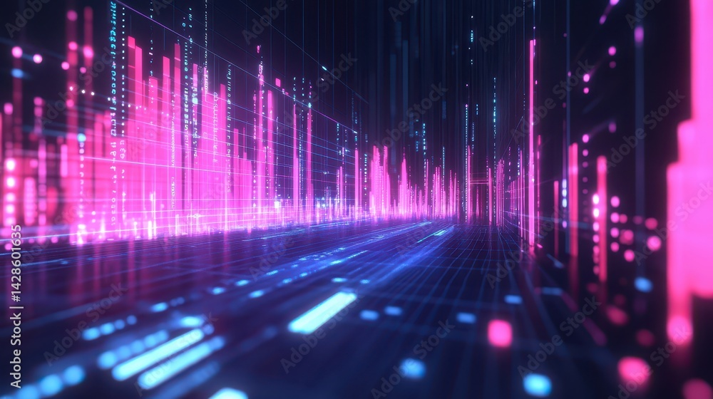 A computer screen with a lot of numbers and lines A computer screen with a lot of numbers and lines