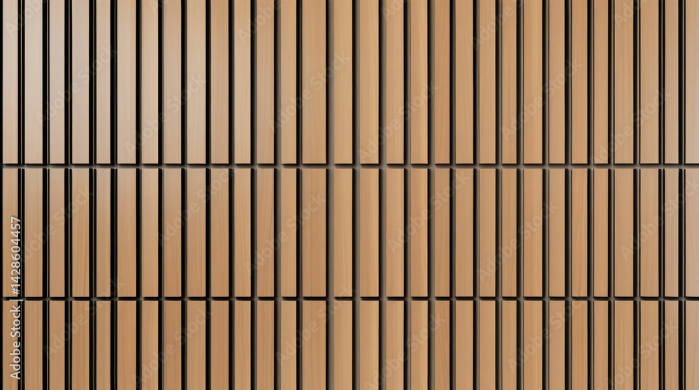 Warm Slatted Wood: A Uniform Texture of Vertical Wooden Strips Warm Slatted Wood: A Uniform Texture of Vertical Wooden Strips