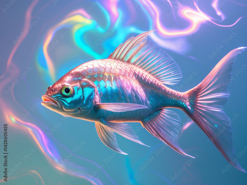 Fototapeta premium Underwater Fish with Natural Ocean Background