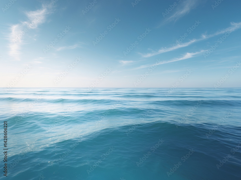 Blue Ocean Horizon with Calm and Deep Waters
Blue Ocean Horizon with Calm and Deep Waters