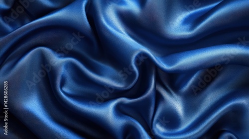 Wallpaper Mural A velvet-textured blue background with smooth folds and highlights, resembling rich fabric Torontodigital.ca