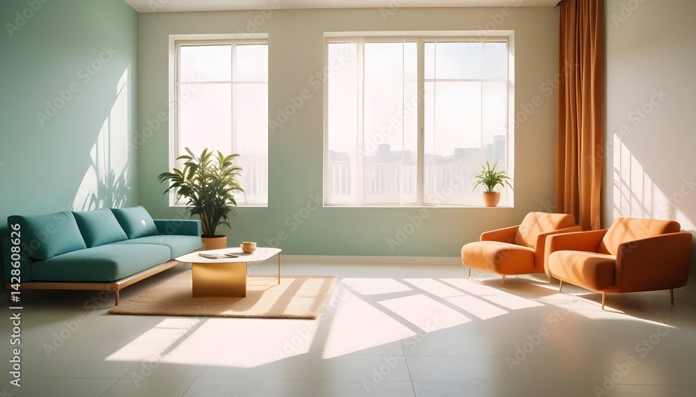 Fototapeta premium interior modern design room 3d