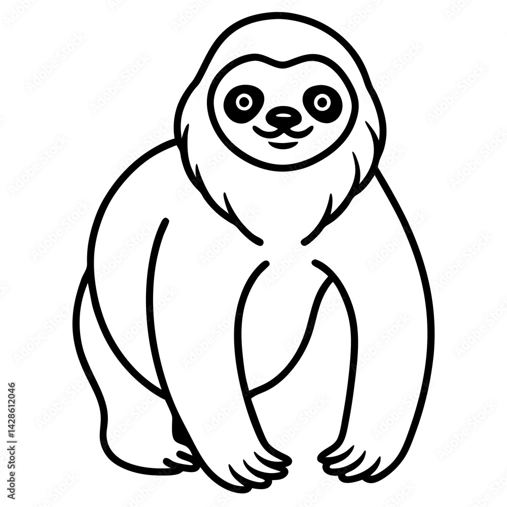 Chill Sloth Outline Chill Sloth Outline