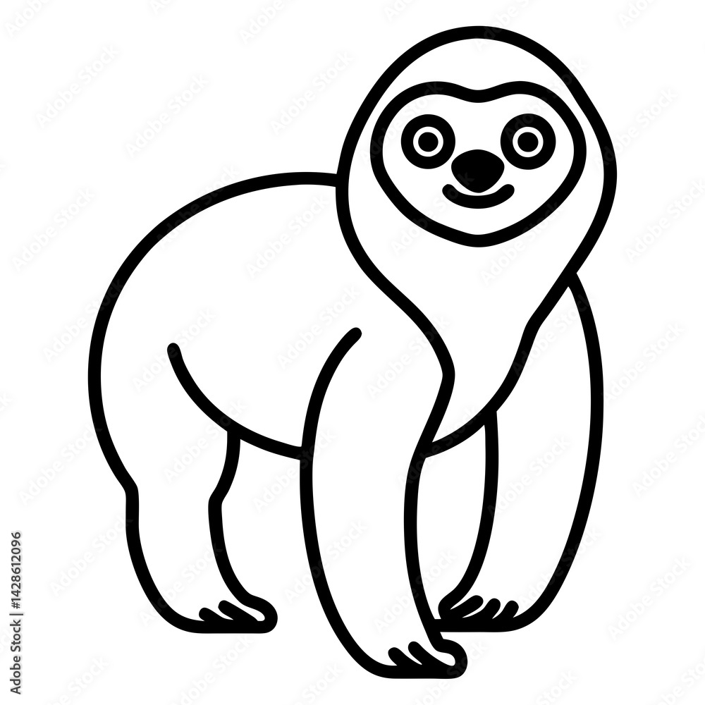 Chill Sloth Outline Chill Sloth Outline