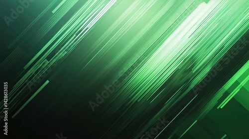 dynamic green geometric background with fast-moving diagonal lines and abstract motion