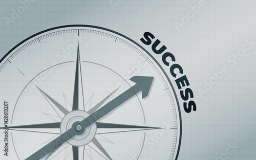 success graphic with compass with compass in vector format as svg as header or symbol photo