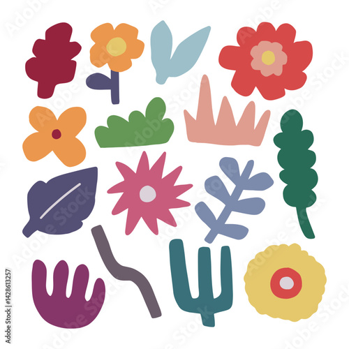 Flower drawing design vector illustration