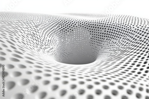 Obraz na płótnie Abstract design with perforated surface and dynamic light patterns w salonie