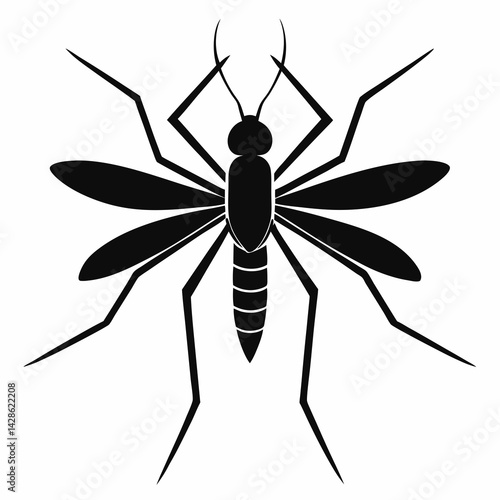 Clean and Bold Mosquito Silhouette