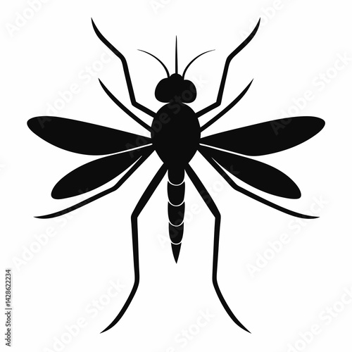 Clean and Bold Mosquito Silhouette