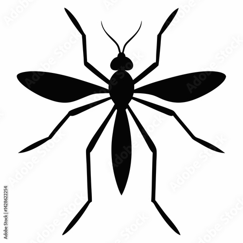 Clean and Bold Mosquito Silhouette