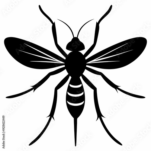 Clean and Bold Mosquito Silhouette