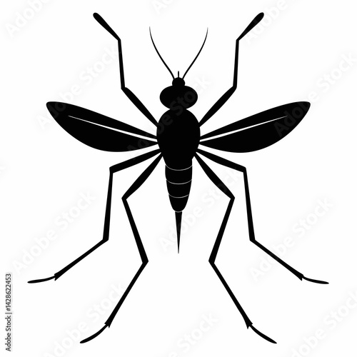 Clean and Bold Mosquito Silhouette