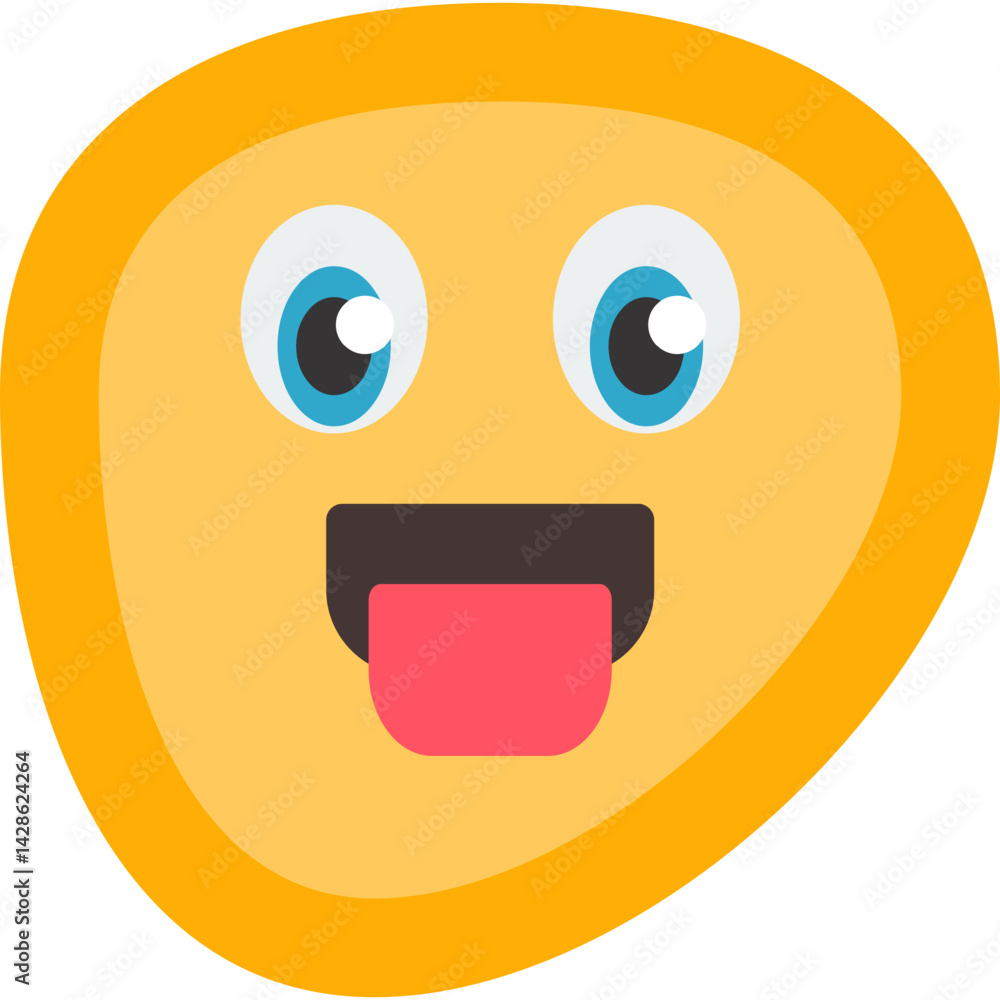 Obraz premium Embarrassed Face Flat Icon