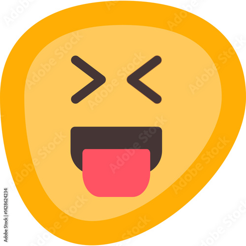 Laughing Face Flat Icon