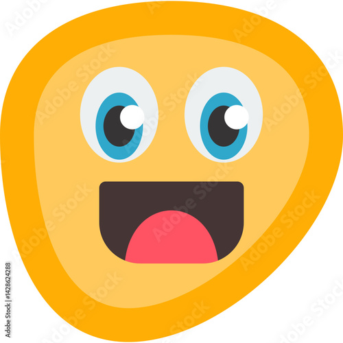 Blushing Face Flat Icon