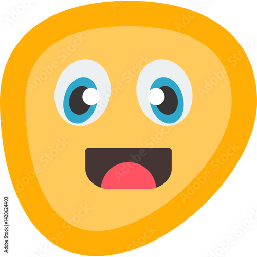 Laughing Face Flat Icon