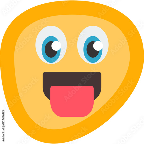 Winking Face Flat Icon