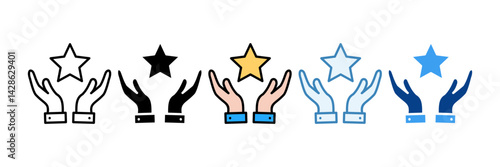 Star  Icon Set Multiple Style Collection