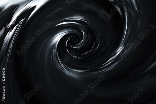 Obraz na płótnie Abstract Swirling Patterns of Dark Fluid Motion in Artistic Design w salonie