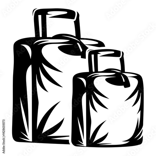 Stylish minimalistic luggage vector art shows travel preparations and vacations