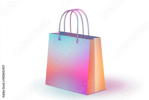 Wallpaper Mural Holographic shopping bag isolated on white background on transparent background Torontodigital.ca