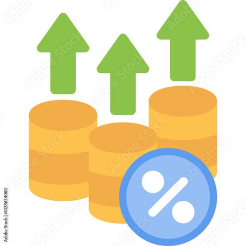 Price Increase Flat Icon