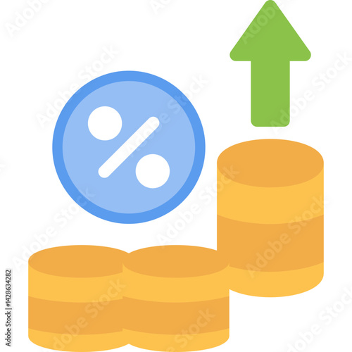 Inflation Cost Flat Icon