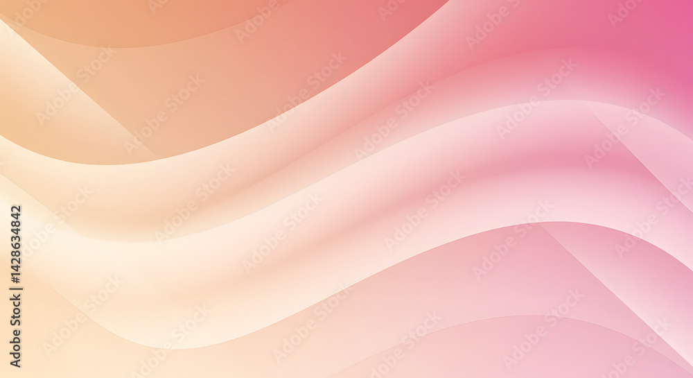 Soft abstract background with flowing pastel waves in pink, peach, and cream tones, ideal for beauty, wellness, or elegant design themes. Soft abstract background with flowing pastel waves in pink, peach, and cream tones, ideal for beauty, wellness, or elegant design themes.