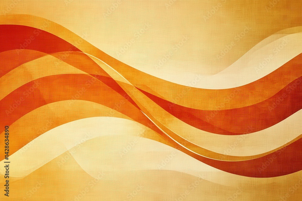 Abstract Waves in Warm Tones Creating Flowing Motion Background