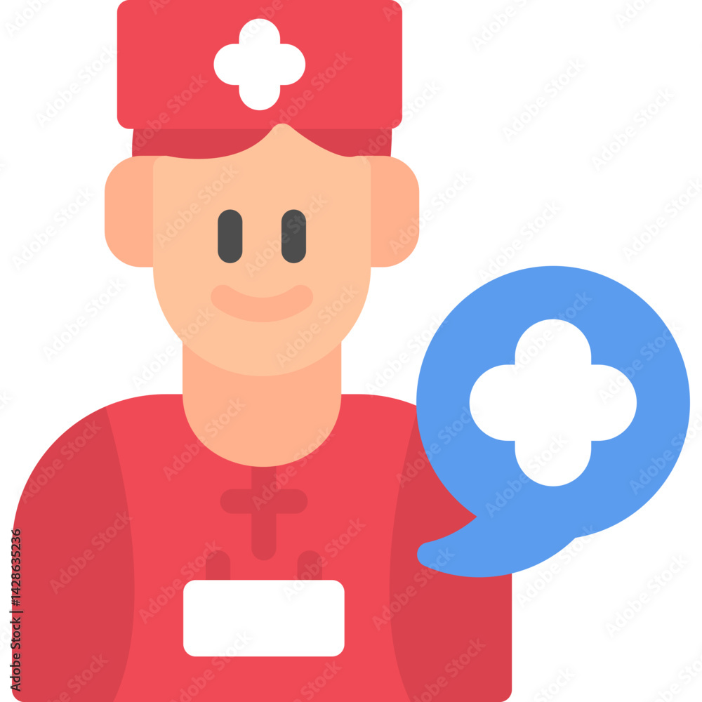 Paramedic Flat Icon Paramedic Flat Icon