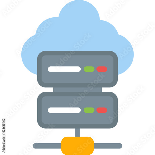 Cloud Hosting Flat Icon