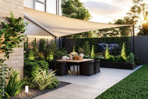 Relaxing summer vibes in a thoughtfully designed outdoor space.