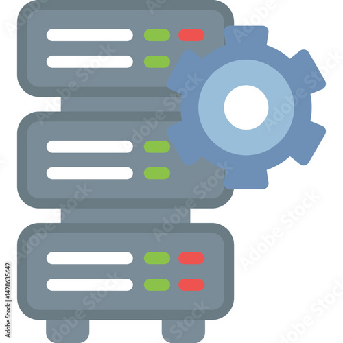 Dedicated Server Flat Icon
