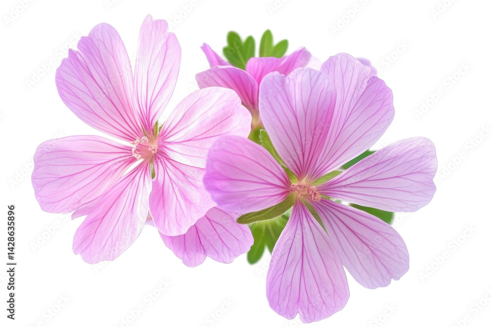 Fototapeta premium Geranium isolated on a transparent background