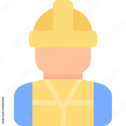 Industrial Worker Flat Icon