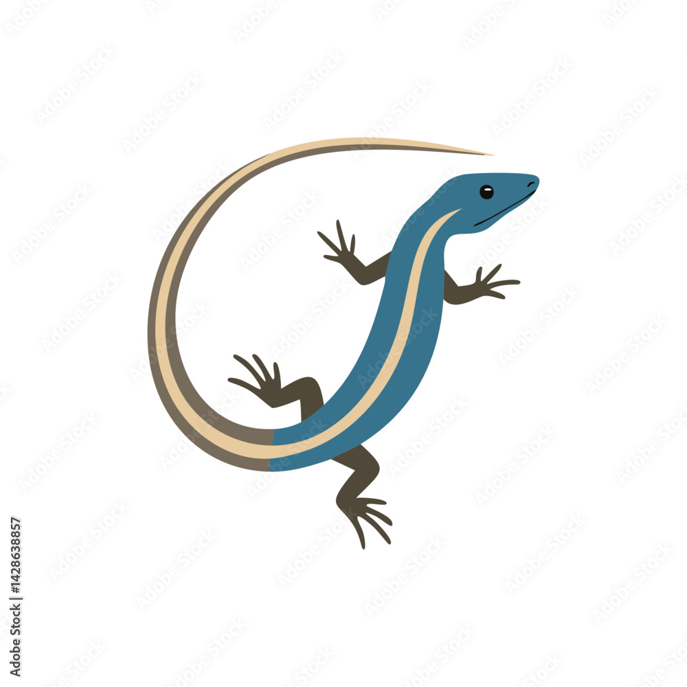 Fototapeta premium Vector Illustration of lizard, beautiful reptile Character for decor.