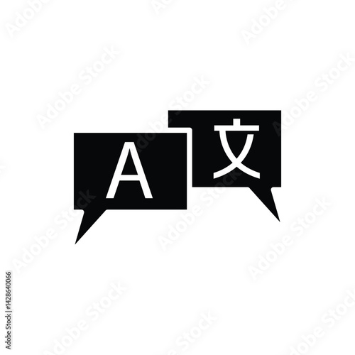 translation icon , template, flat, design, vector, illustrations, education, style, trendy, collections