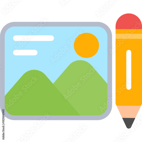 Photo Editing Flat Icon