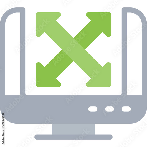 Software Scalability Flat Icon