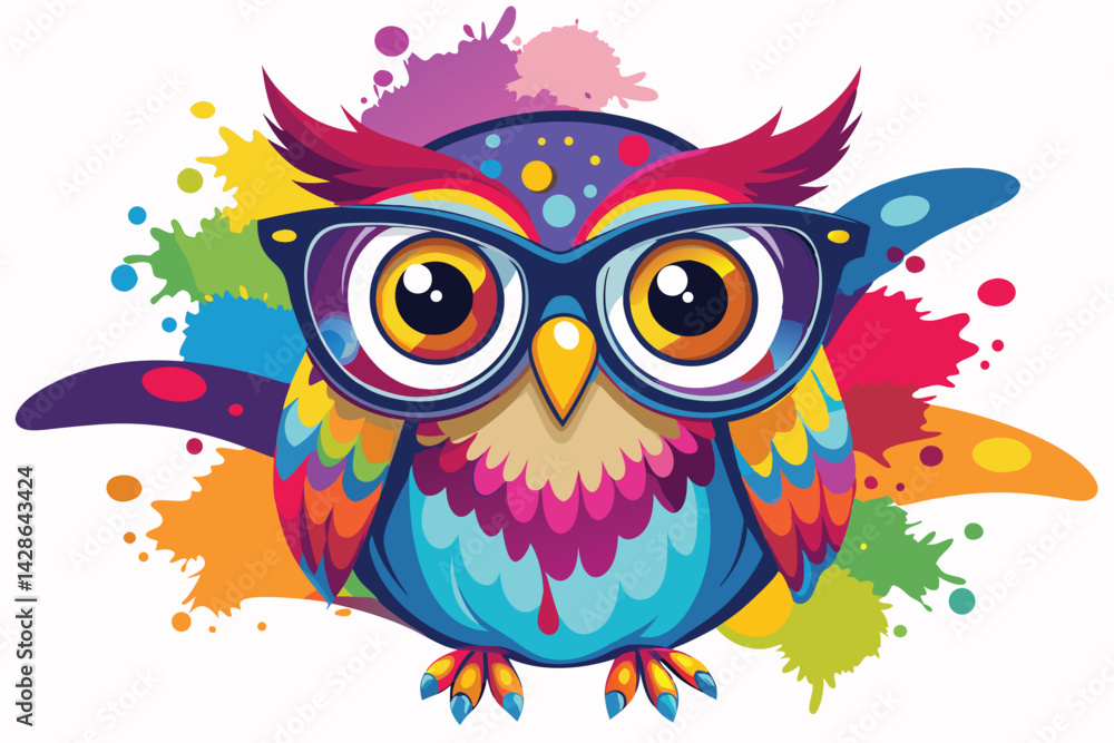 Fototapeta premium owl on a white background vector