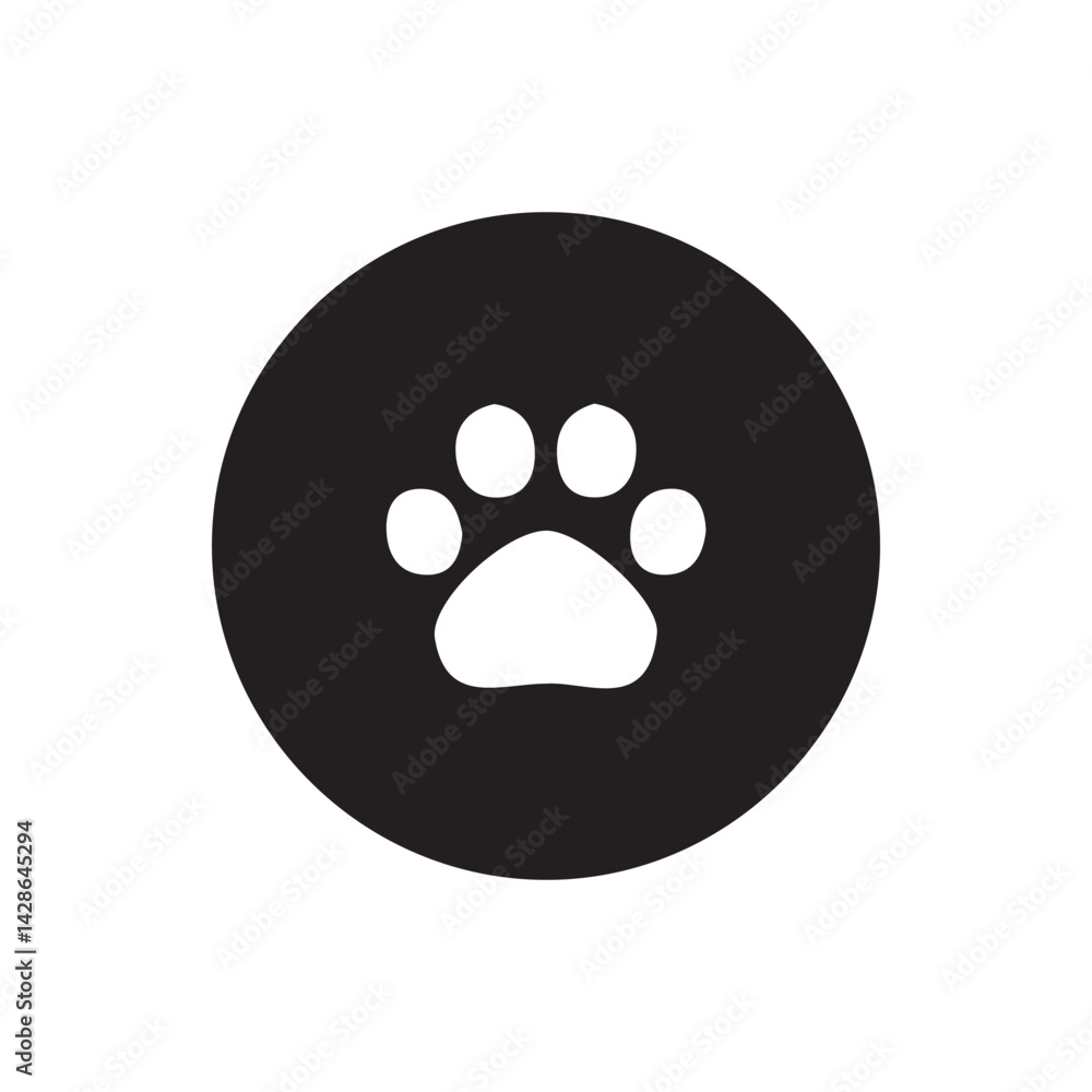 animal paw print vector. cat and dog paw icon vector. illustration eps 10 animal paw print vector. cat and dog paw icon vector. illustration eps 10