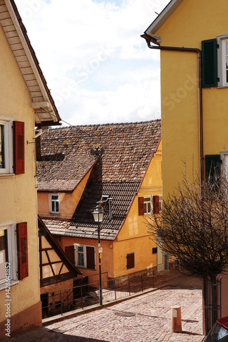 Obraz na płótnie An old street in Altensteig, Black forest region, Germany w salonie