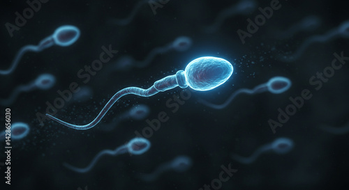 Sperm Cell Microscopic View