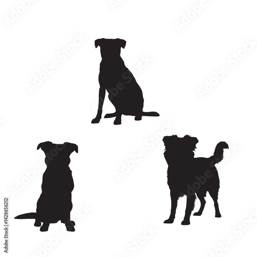 Animal Vector Illustration Deer, Dog, Cat, Red Bull, Cow