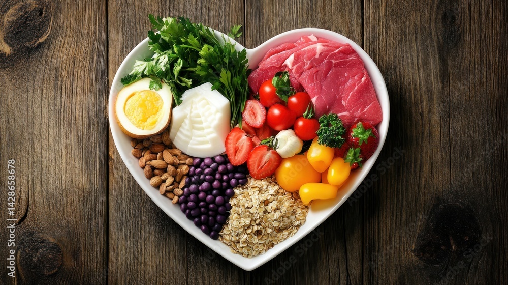 Balanced heart shaped meal plate Balanced heart shaped meal plate