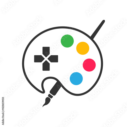 Joystick icon logo design
