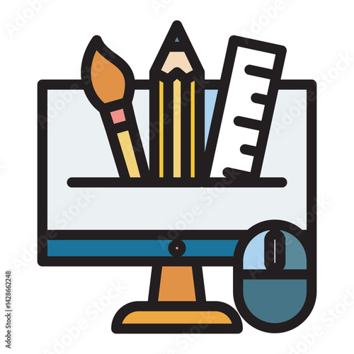 graphic design line flat_Design