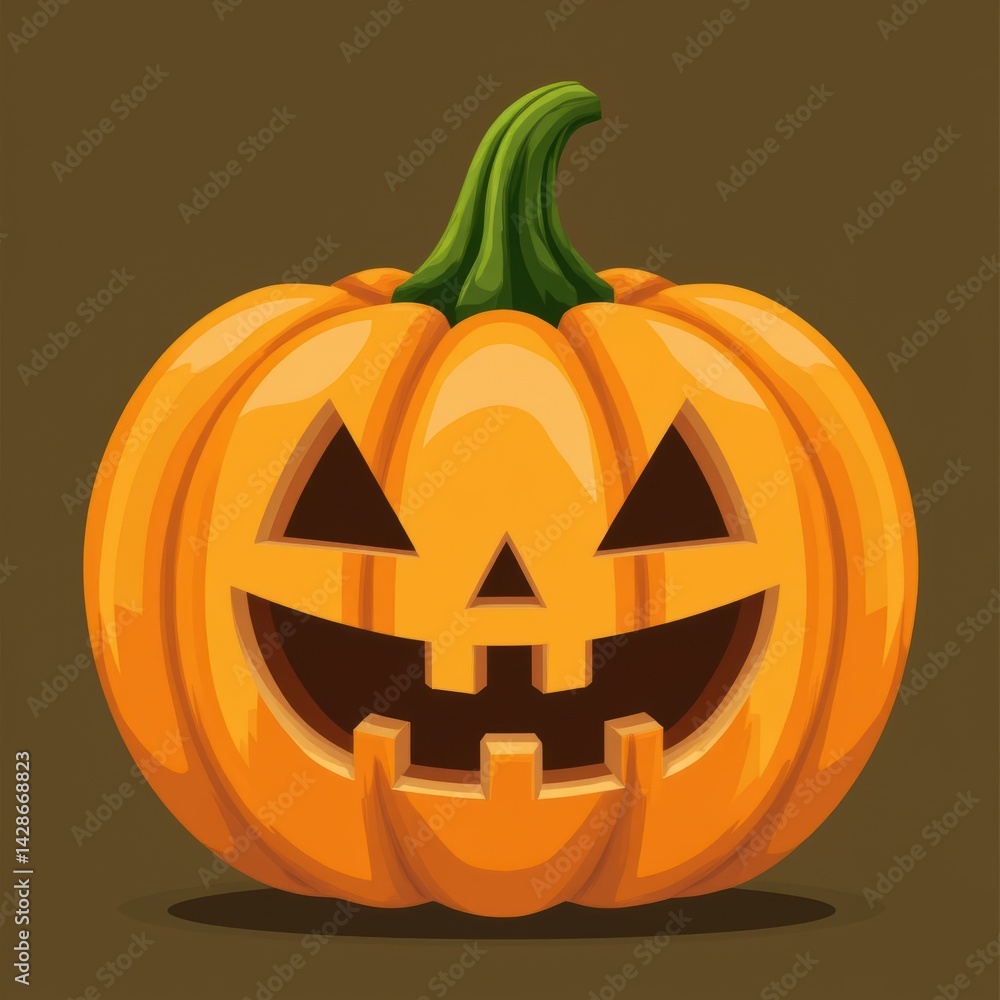 Jack-o'-lantern displays spooky charm in autumn celebration of Halloween night festivity Generative AI Jack-o'-lantern displays spooky charm in autumn celebration of Halloween night festivity Generative AI